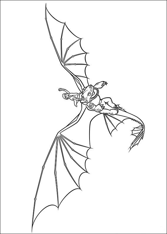 Plansa de colorat cu How to train your dragon 42 37
